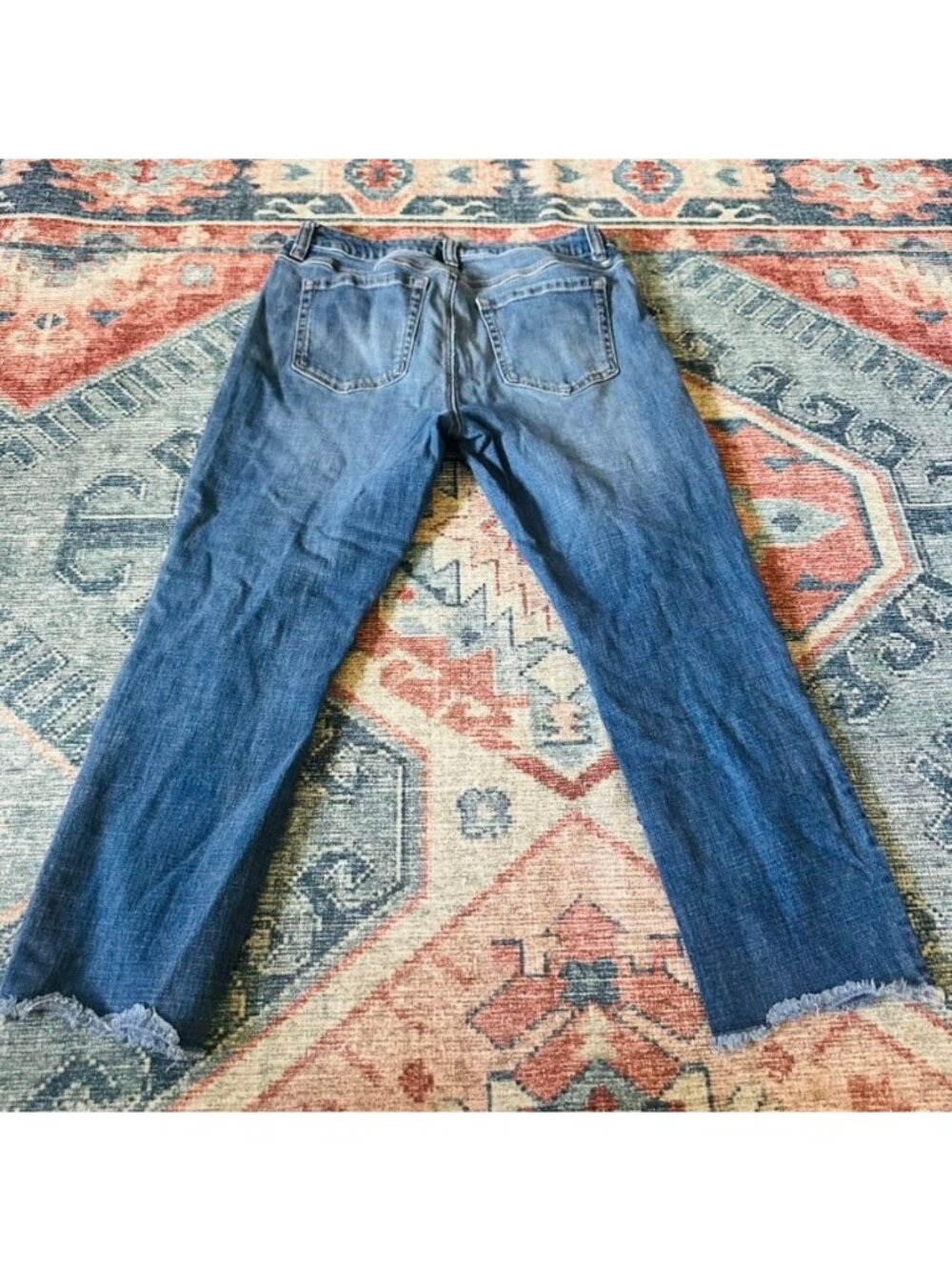 Levis Womens Blue Denim Jeans W29 L30 Made In Ethiopia Slightly Distressed Fraye